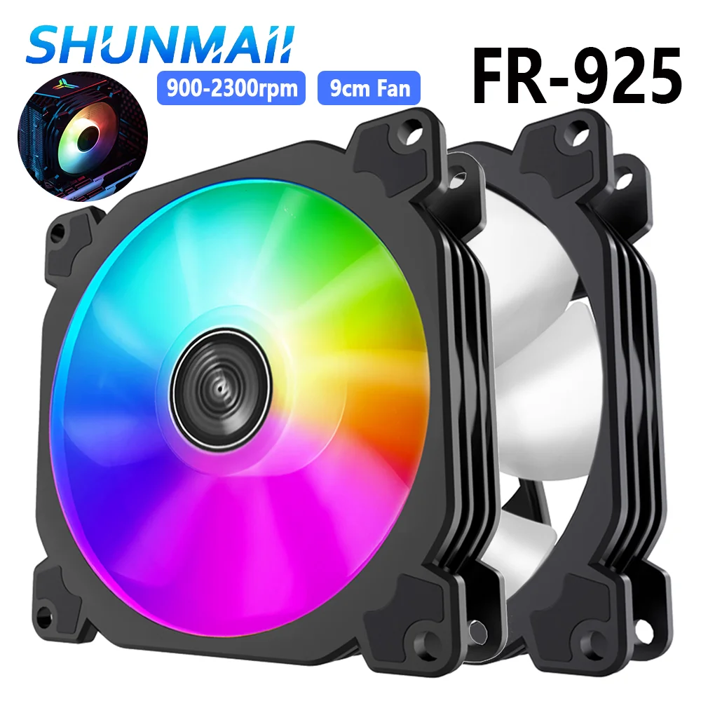 جونسبو ARGB وحدة المعالجة المركزية جهاز كمبيوتر شخصي مروحة تبريد FR-925 92 مللي متر 3Pin كمبيوتر مكتبي المبرد التبريد Slient مروحة المبرد