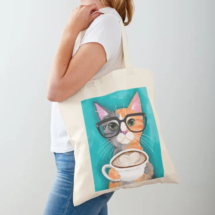 

Kitten's Latte of Love Tote Bag Candy bags bags luxury women personalized tote bag Woman shopper bag