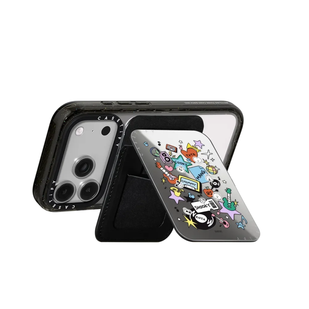 CASETiFY BT21 WORLD VOYAGE Series Magnetic Phone Holder Card Pack for iPhone17 16 15 14 13 for Samsung S25 S26 A57 A36 view 3