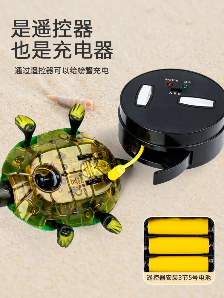 Zabawka elektryczna zdalnie sterowana symulacja żółwia dla chłopców, dziewczynek w wieku 2-4 lat, prezent dla dzieci