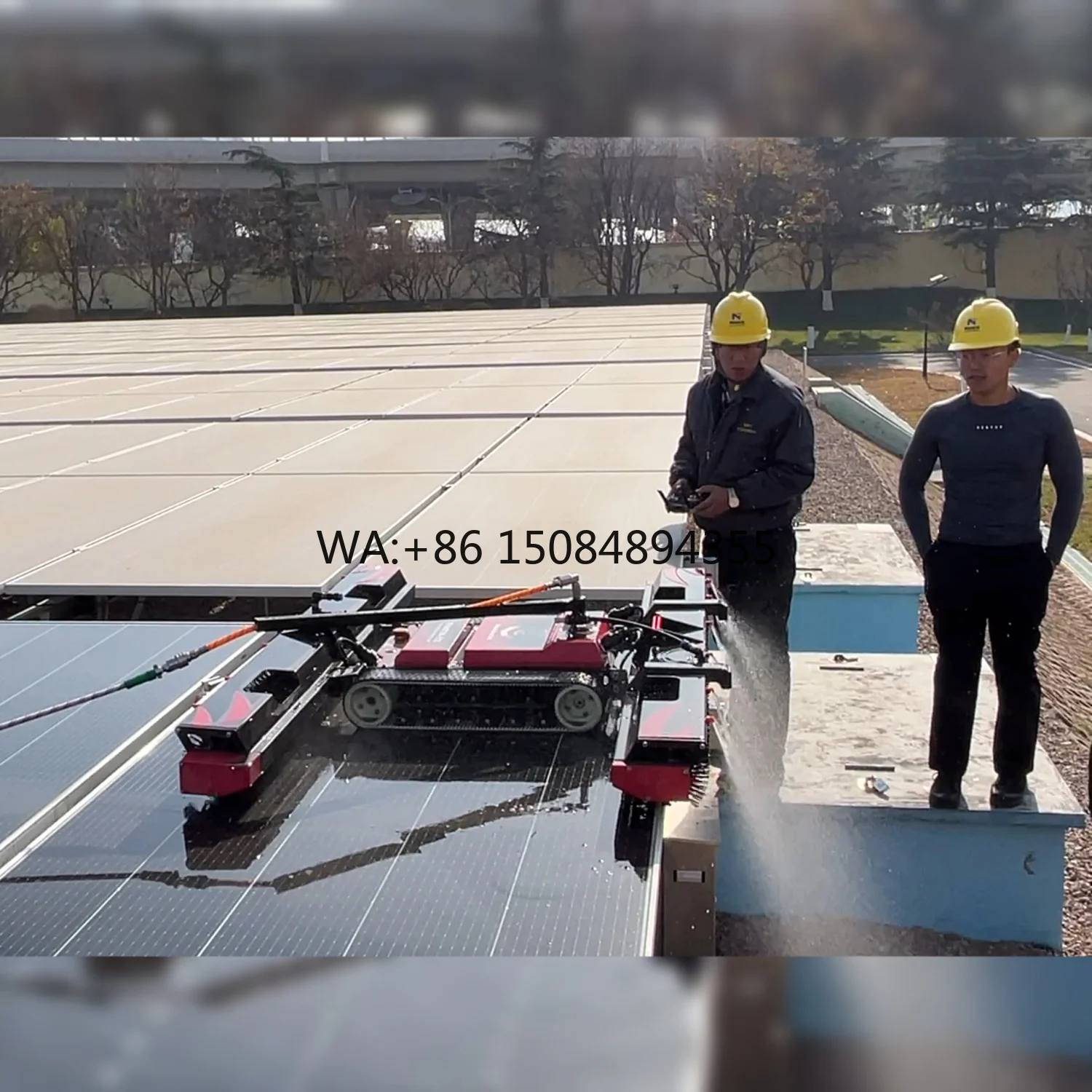 Dual-Use Dry and Wet Water Washing Solar Panel Automatic Cleaning Robot for Photovoltaic Panels Solar Farm