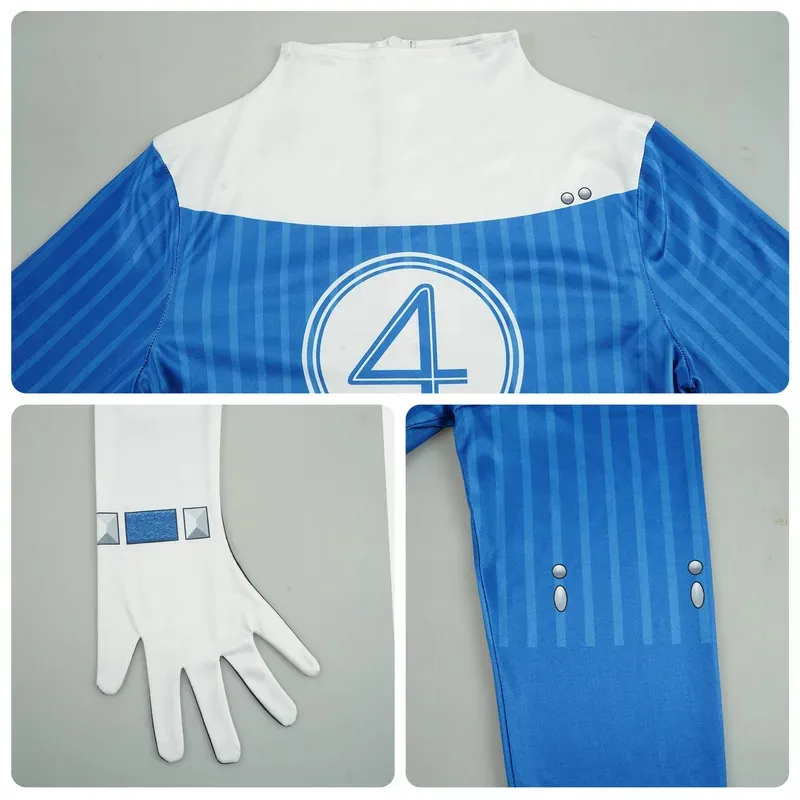 CyThe Fantastic 4 Four Invisible Woman Susan Storm Ben Grimm Human Torch Reed Richards Mister Fantastic Cosplay Kostüm Overall