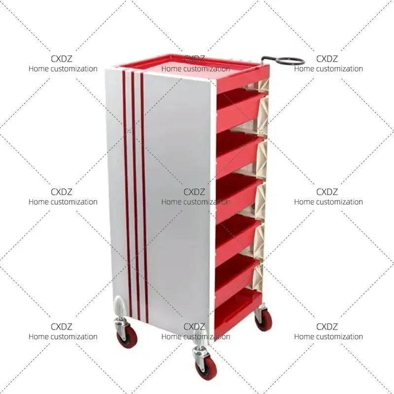 Multifunctional Hairdressing Tool Cart with Multi Layer Storage Mobile Beauty Salon Trolley for Barbershop Equipment