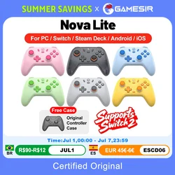 Gamesir Nova Lite Gamepads PC for Nintendo Switch 2 Controller Switch Steam Android iOS iPhone Controle Hall Effect Joystick