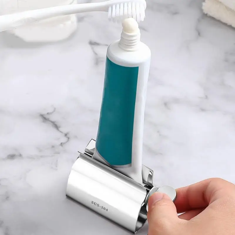55kfステンレススチールローリングチューブ歯磨き粉スクエザーディスペンサー用ハンドクリームスクイザー回転式ホルダーバスルーム