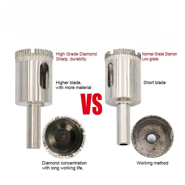 Power Tools Accessories 6-50MM Vacuum Brazed Diamond Finger Milling Bits Diamond Core Drill Bit Hole Saw