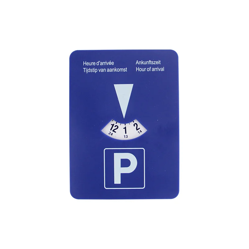 Blauwe digitale parkeertimer schijf, eenvoudig te gebruiken draagbaar klokgereedschap voor aankomsttijdweergave auto-accessoire parkeerhandhaving