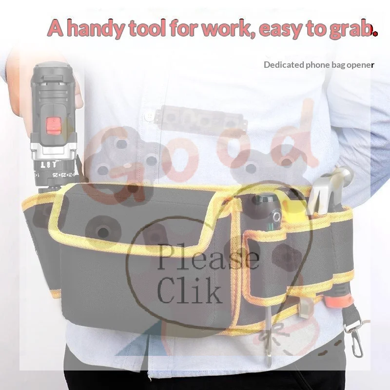 【hg】bolsa-de-cintura-para-ferramentas-pesadas-com-varios-bolsos-suporte-para-telefone-e-ganchos-para-eletricistas-carpinteiros-e-trabalhos-de-bricolagem