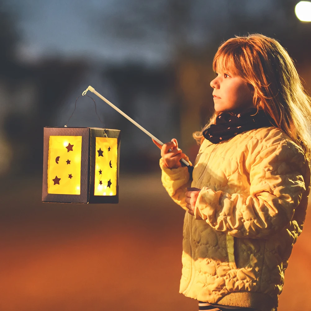 

100 Pcs Paper Lantern Toys Decor Stick Halloween Poles Lanterns Bamboo Material Durable Classic Design Versatile Use
