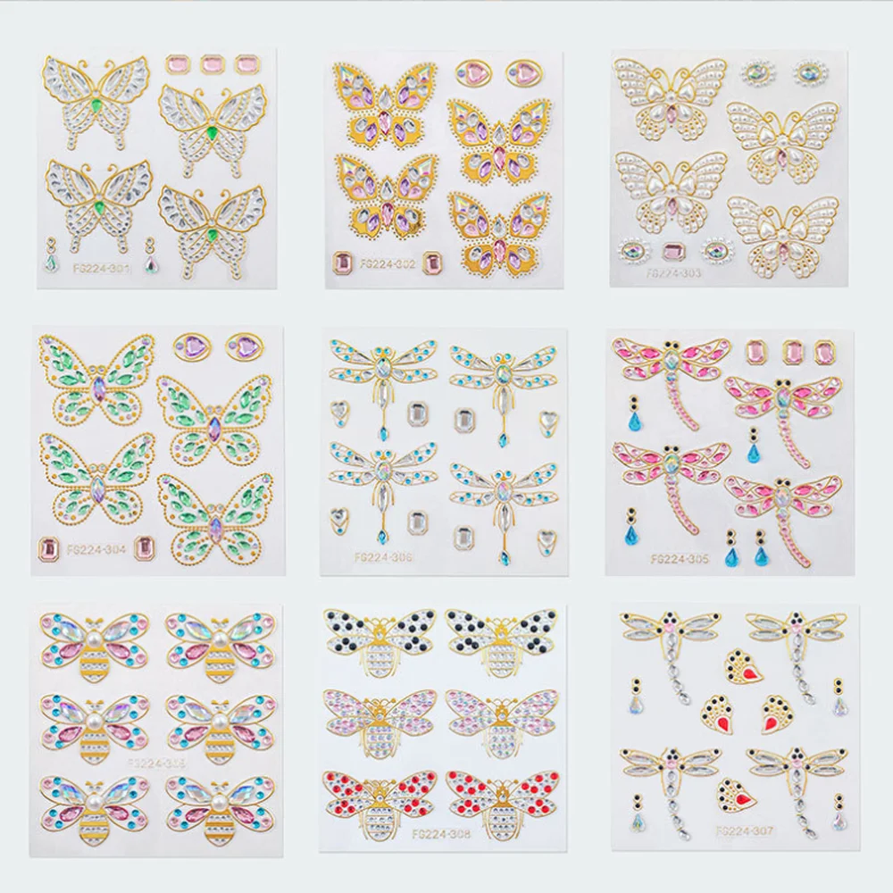 

Цветная акриловая наклейка принцессы «сделай сам», клей для глаз, бровей, лица, бриллианты, наклейки, праздничные вечерние украшения для макияжа