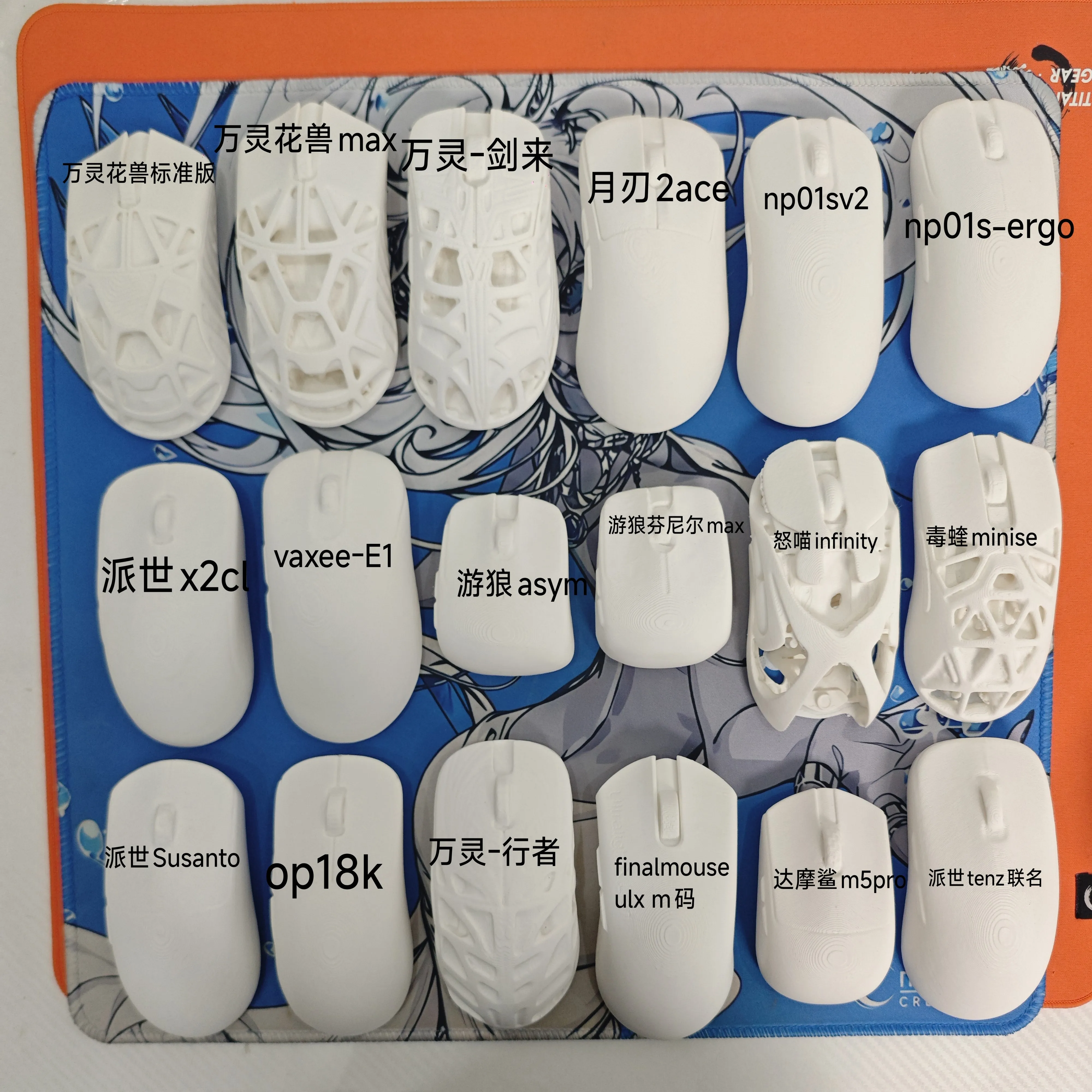 Keebox Mouse نموذج طباعة ثلاثية الأبعاد لاختبار الشعور اليدوي لألعاب FPS لمشغل CS2 Valorant لنموذج ماوس Zowie Logitech Razer