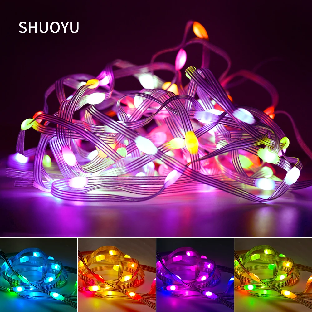 RGB LED String Dream สี5M 50 Leds ปาร์ตี้ไฟวันเกิดตกแต่ง DC5V USB LED Light ตกแต่งสำหรับห้องนอน