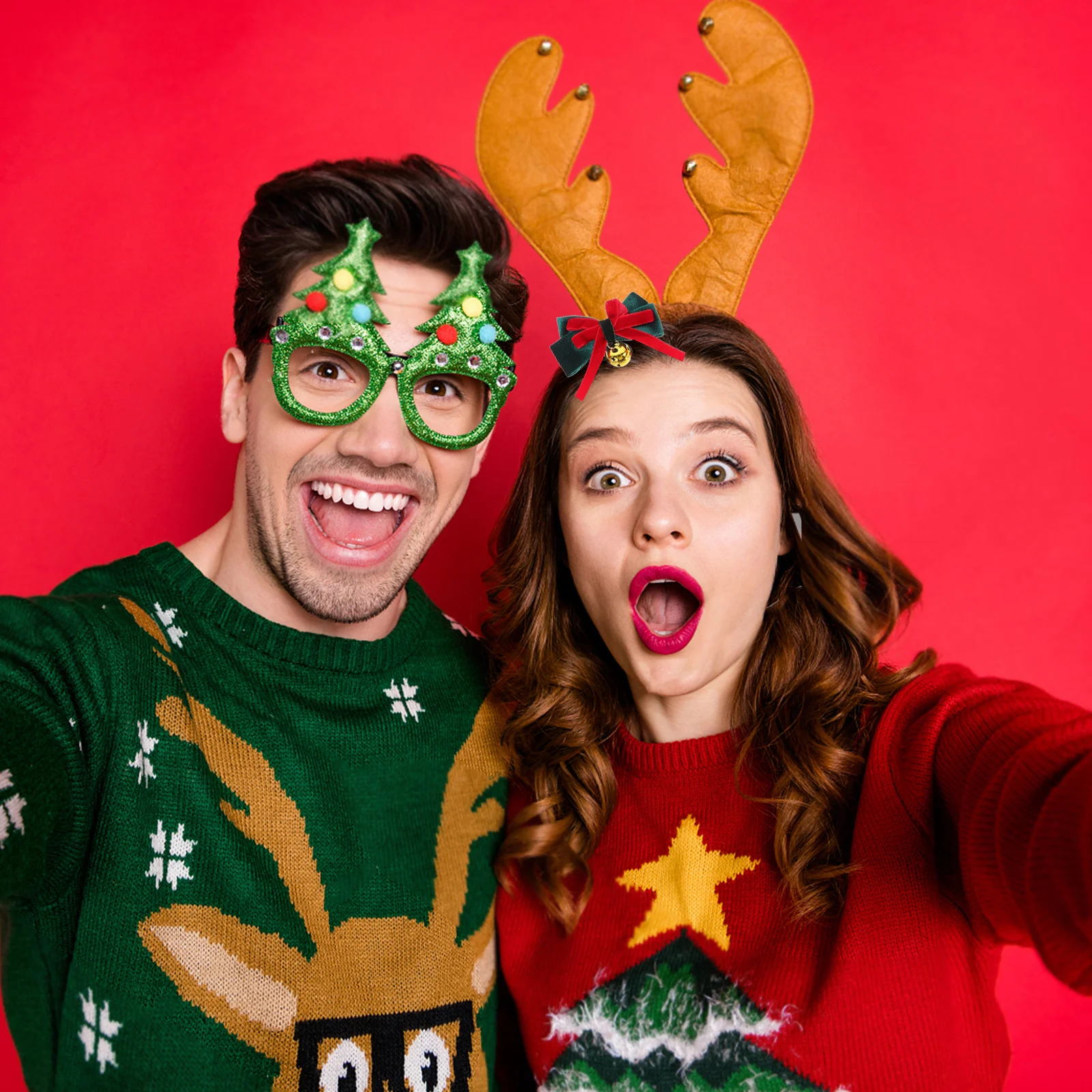 

6 шт., зажимы для бантов, рождественские заколки для женщин и девочек, праздничные аксессуары для волос, красные заколки с бантом для густых волос, декоративные банты для подростков