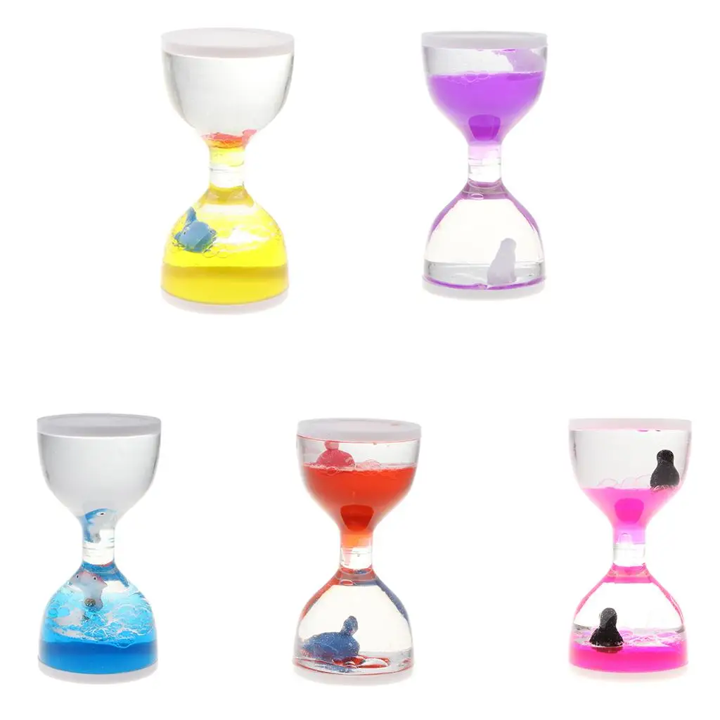 Liquid Motion Bubbler Floating Oil Hourglass for Sensory Desk Toys