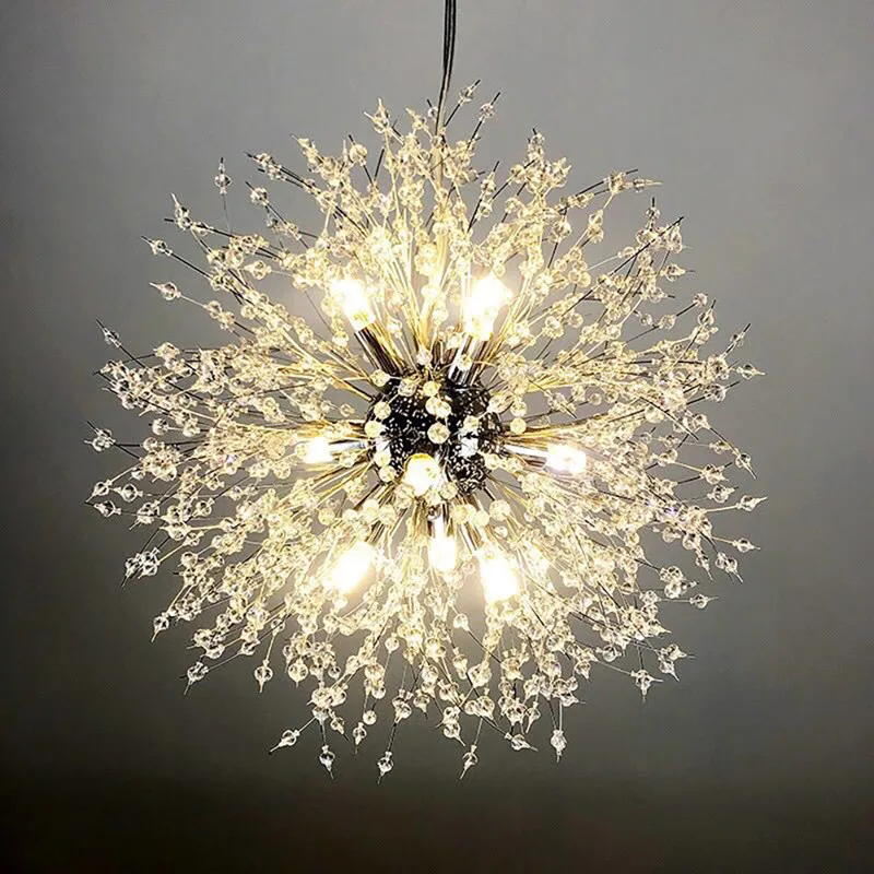 

Spark Ball LED Chandelier Lighting Dandelion Chandelier Dinning Living Room Bar Personality Creative Art Crystal Lamps