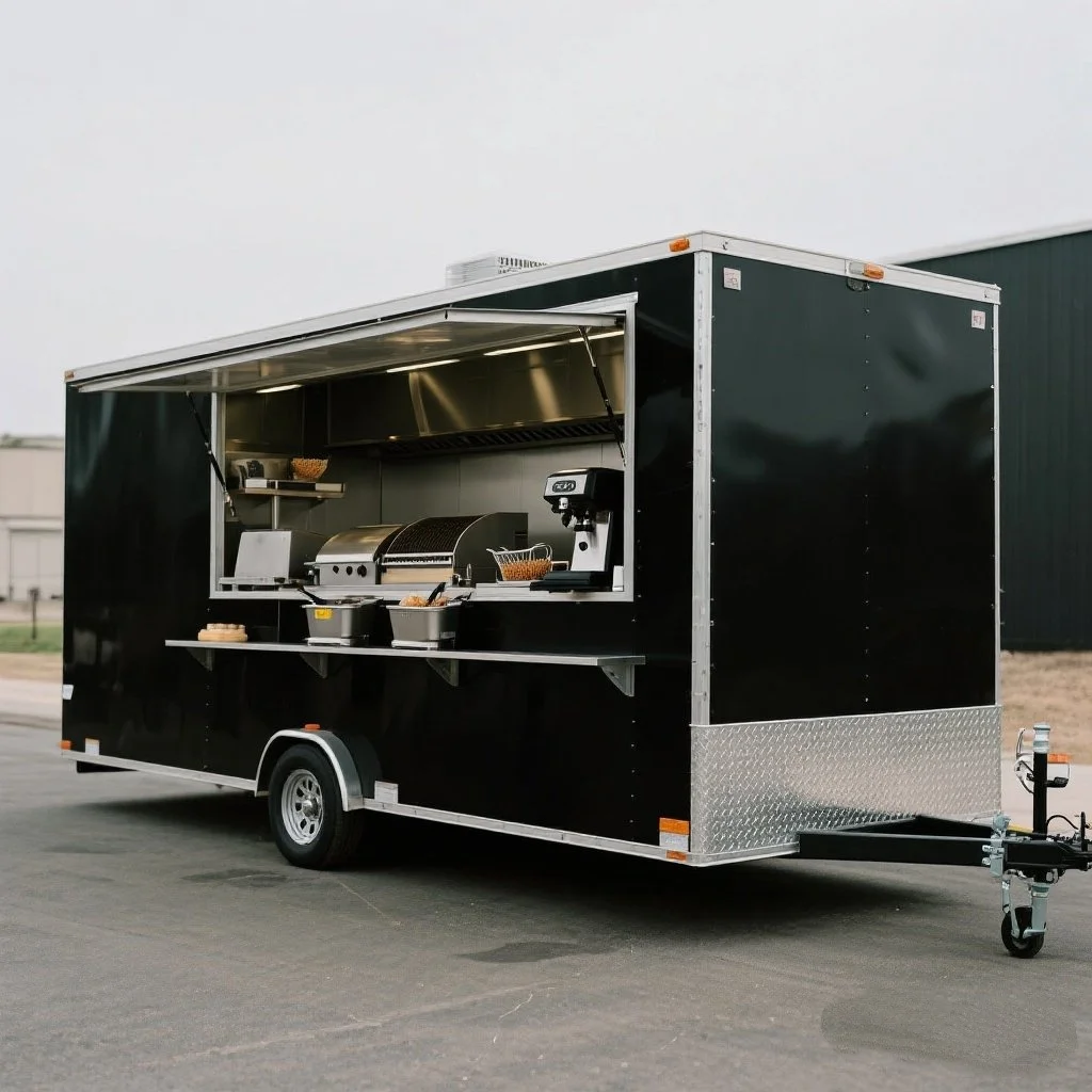 

Fully Equipped Food Truck for Sale US Custom Concession Trailer Bubble Tea Coffee Vending Cart Food Trailer
