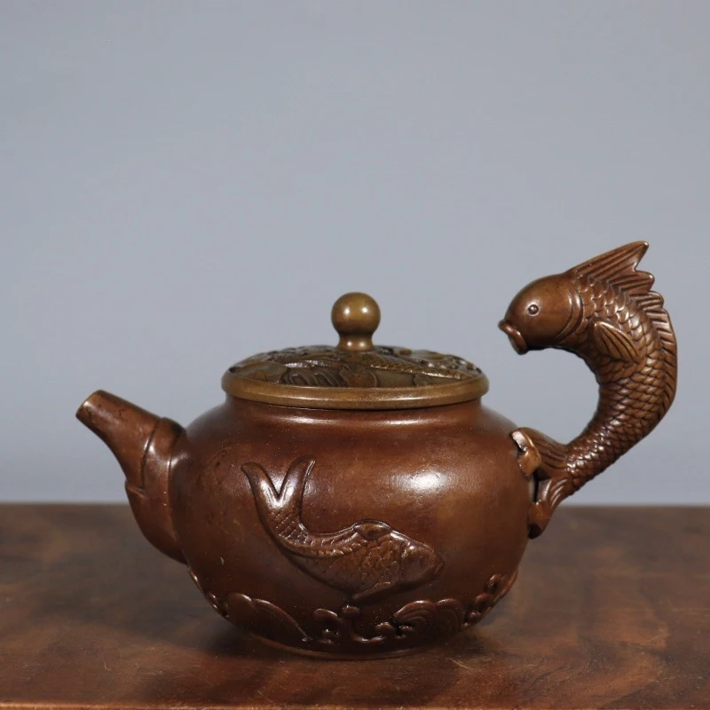 Collection: Abundant Fortune After Year - Teapot, Home Entryway Decoration, Creative Gift, Bronze Ornament, Craft It