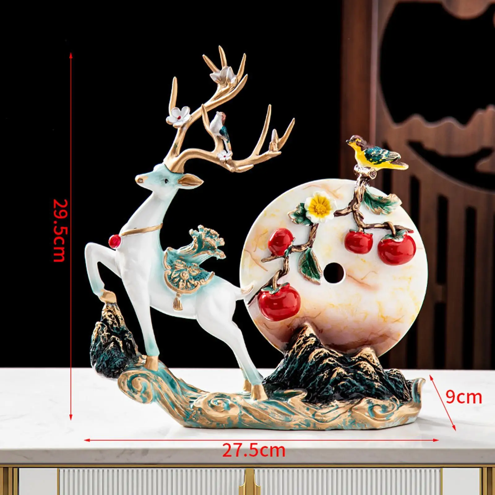 

Deer Statue Placement Resin for Countertop Table Centerpiece Home Decoration