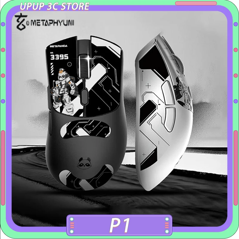 

Metaphyuni Metapanda P1 Mouse P1 Pro Max PAW3395 Sensor Tri Mode Bluetooth Wireless Gaming Mouse Lightweight Pc Gamer Accessory