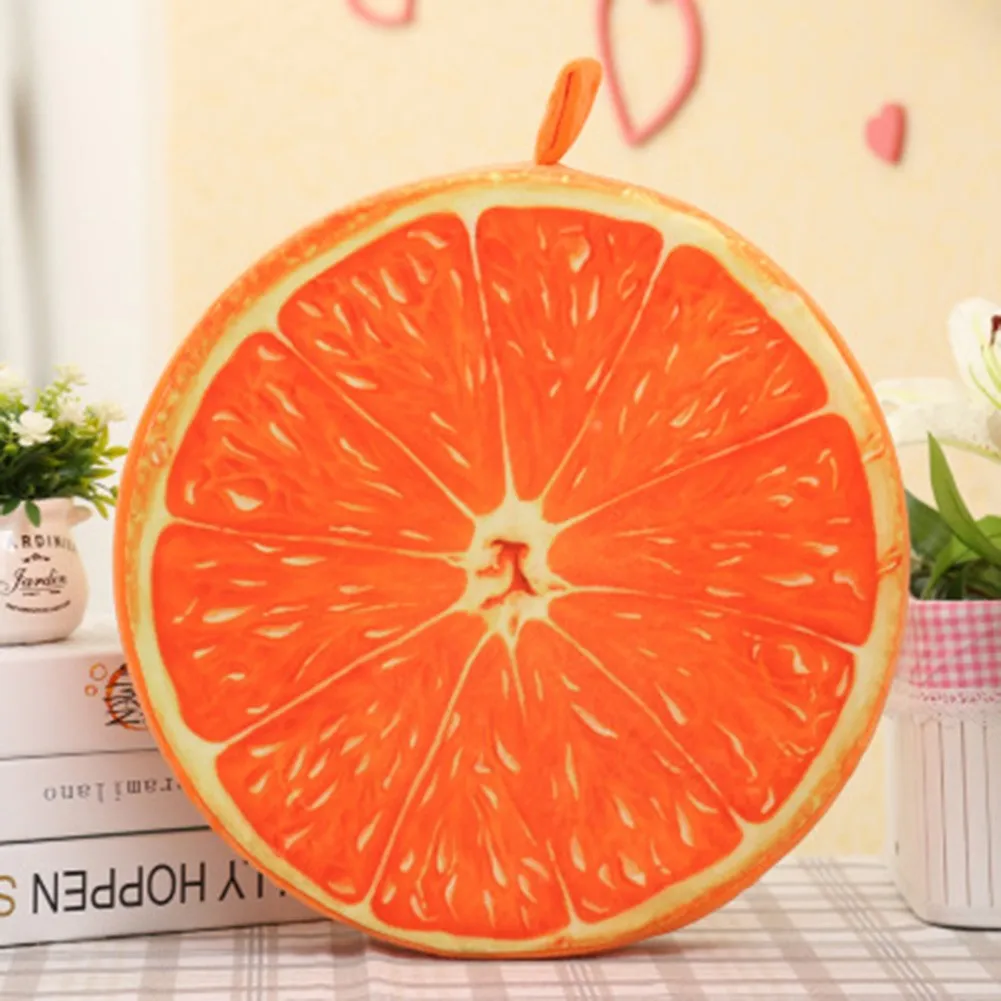 33cm Fruit Shape Plush Cushion Round Pillow