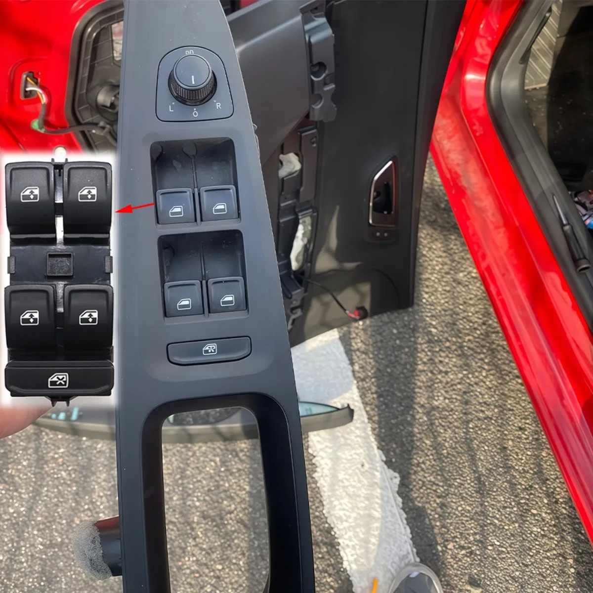 Master Power Window Control Switch 8Pins Front Driver Door Electric Window Lifter Button Assembly For Skoda Kodiaq 2017 - 2024 6