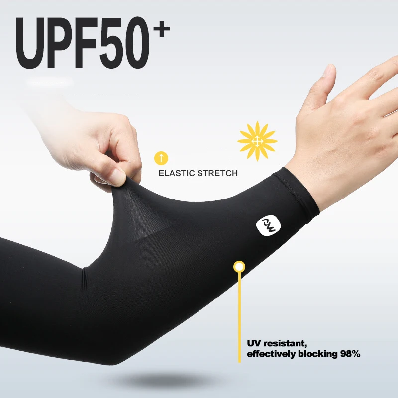 

Охлаждающие нарукавники из ледяного шелка для активного отдыха, компрессионные велосипедные нарукавники с защитой от УФ-излучения для мужчин и женщин