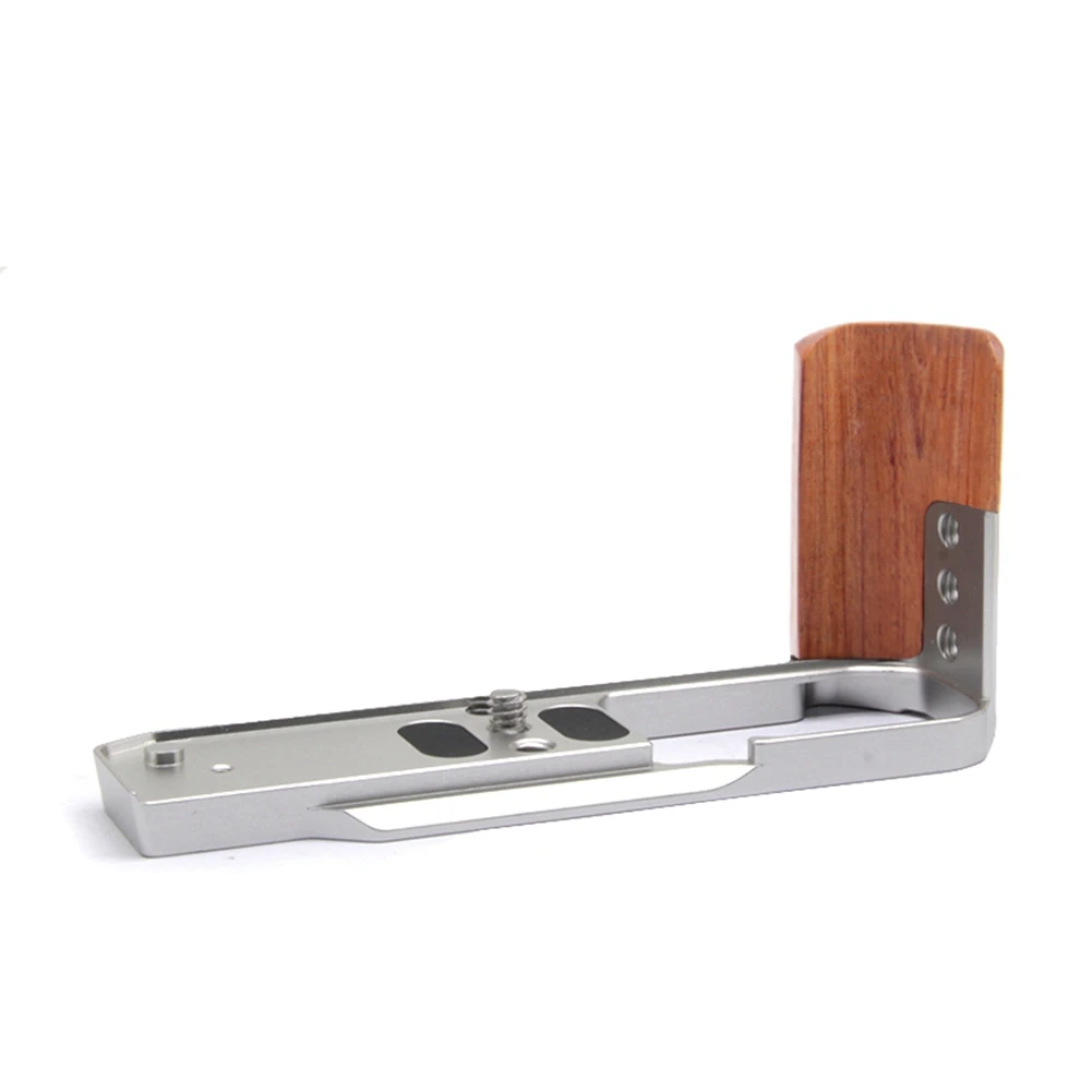 SMIEA Piastra a L a sgancio rapido Staffa per maniglia laterale in legno Impugnatura per accessori per treppiede per fotocamera digitale NIKON ZFC Argento