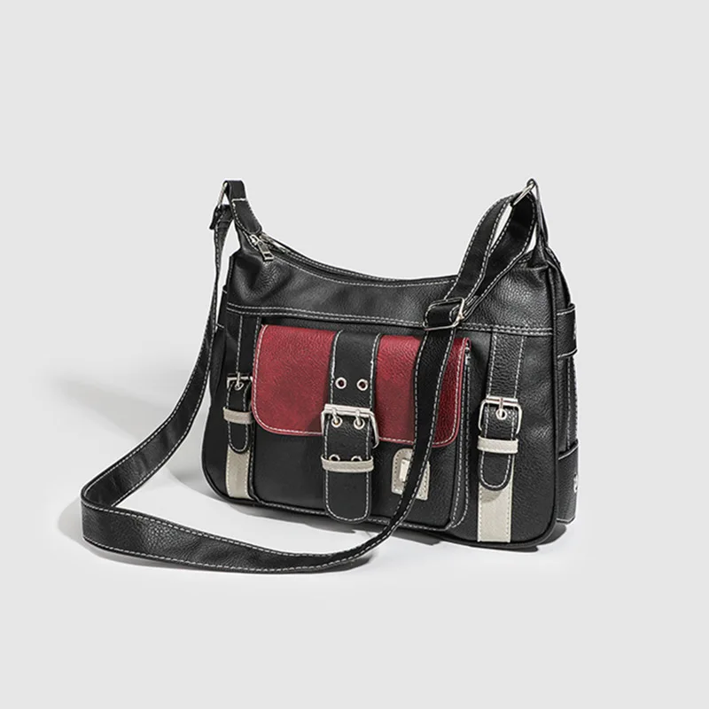 

NEW Y2K Baddie Girls Vintage Crossbody Bag High Quality PU Leather Shoulder Bag Handbag Commuter Women's Tote