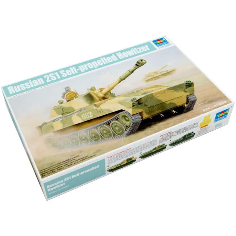 

Trumpeter 05571 1/35 Russian 2S1 Self-Propelled Howitzer Military Children Toy Handcraft Plastic Assembly Model Building Kit