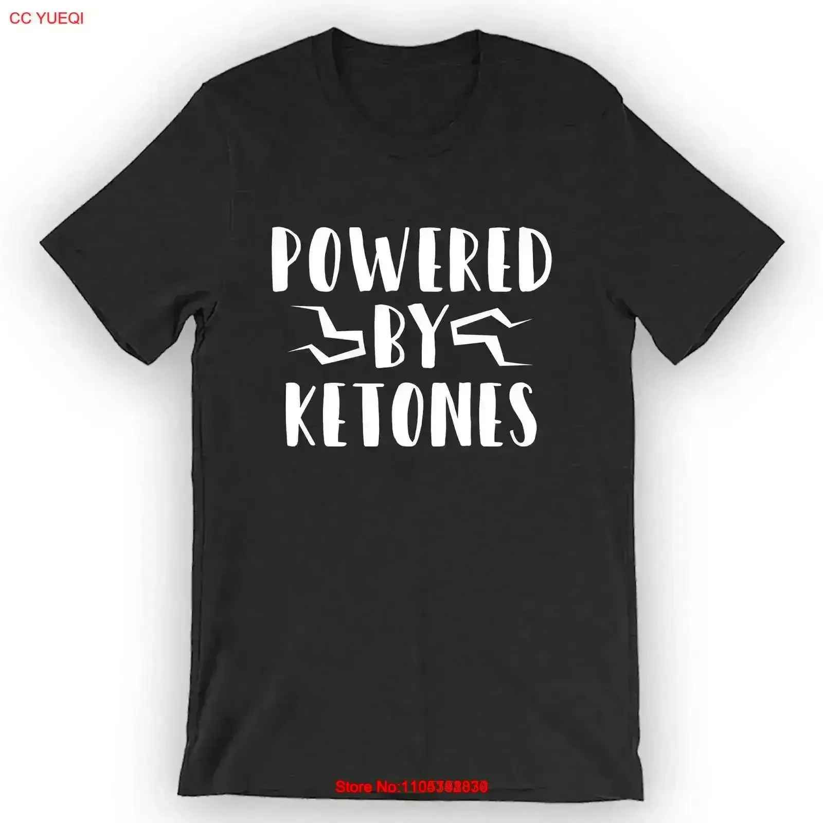 Powered By Ketones T Shirt Funny Keto vintage Washed Soft Breathable Stylish homme Stretched Versatile streetwear vintage