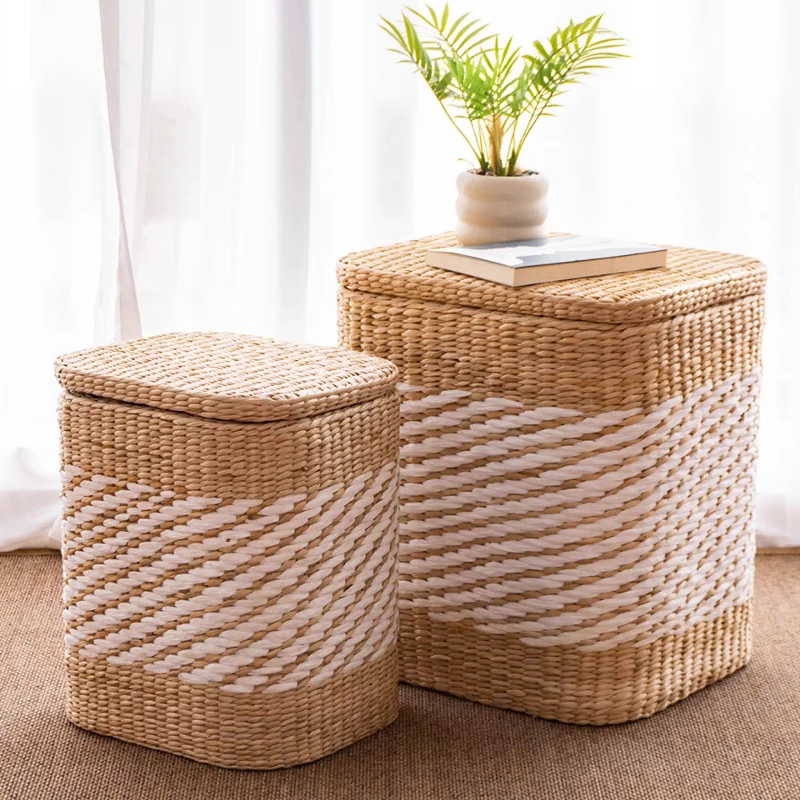 Multifunctional Storage Ottoman Bench with Lid Natural Wooden Stool for Entryway Compact Hallway Seat with Hidden Compartment