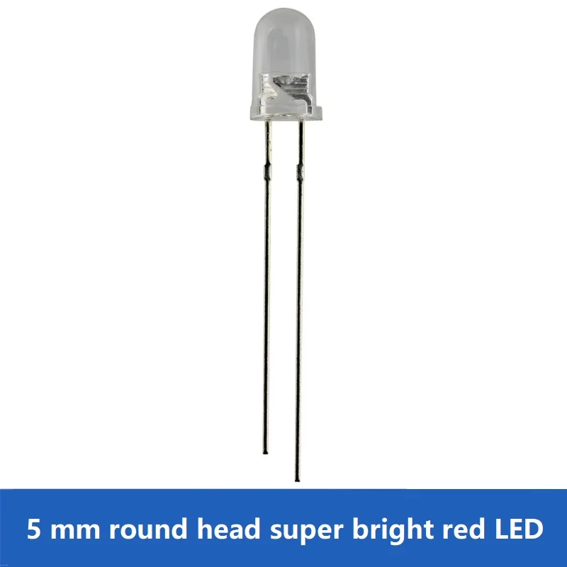 (20Pcs)5mm round head white hair red LED LED 15 degree spotlight 20,000-25000MCD super bright