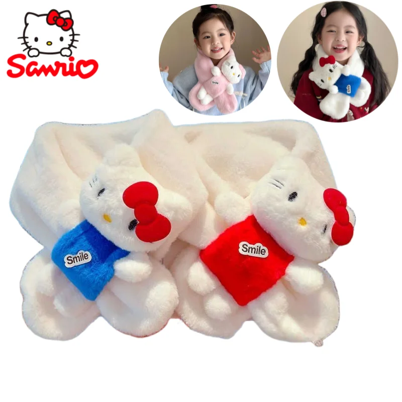 

Hello Kitty аниме товары мультфильм милый утолщенный флисовый морозостойкий женский шарф креативный сладкий кавайный шарф оптом