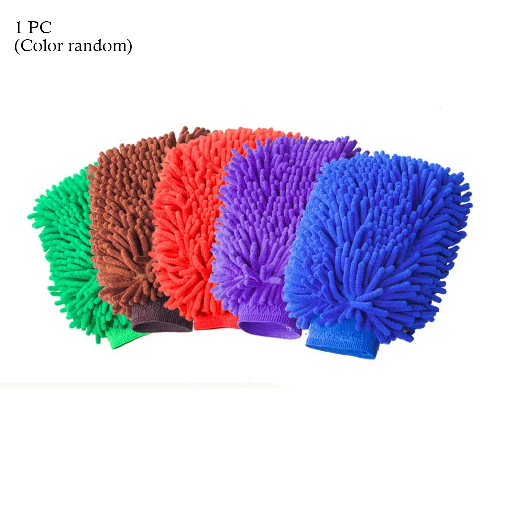 

Новые двусторонние перчатки для мытья автомобиля, моющаяся утолщенная щетка для детализации, полотенце из синели из микрофибры