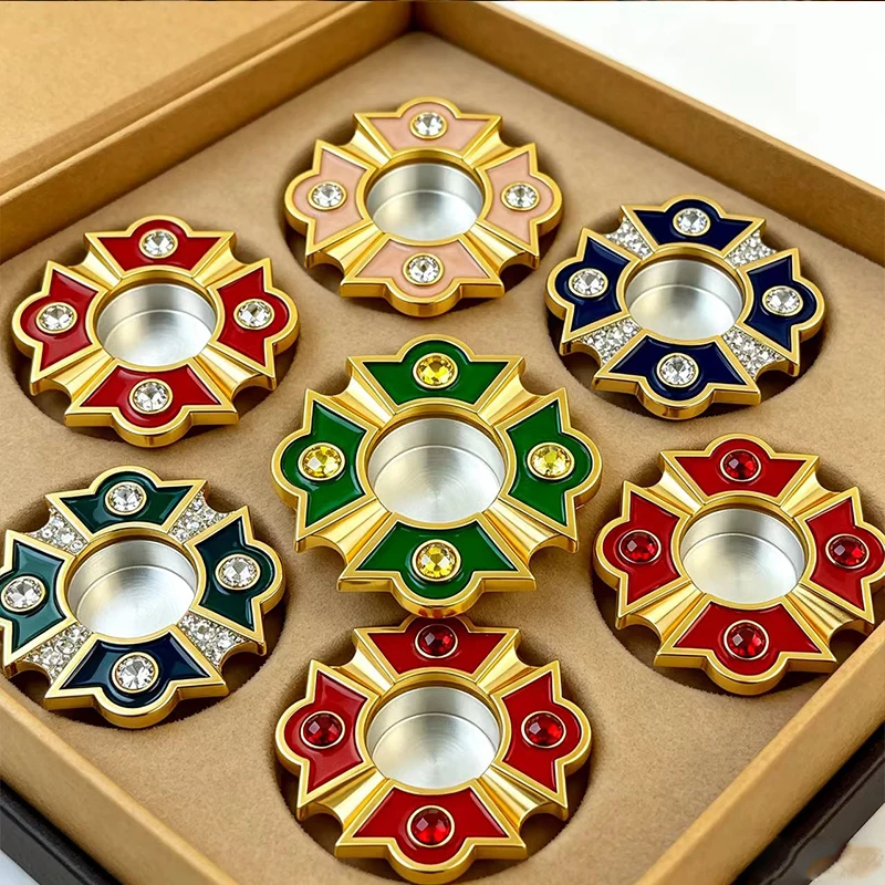 Gold Plated Multi-Color Enamel Tealight Candle Holders with Crystal Accents for Church Altar Prayer Room Religious Service Decor