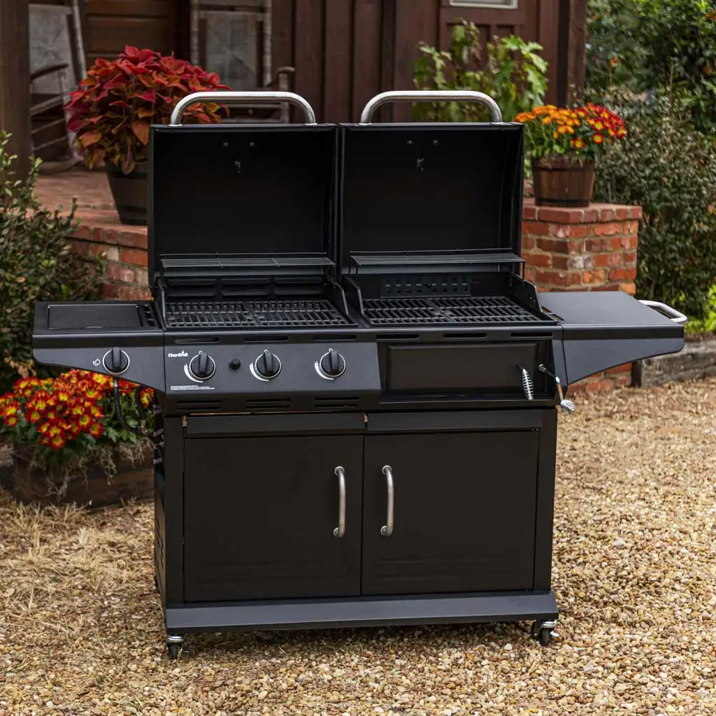 Gas and carbon dual-purpose courtyard barbecue rack, household charcoal barbecue stove