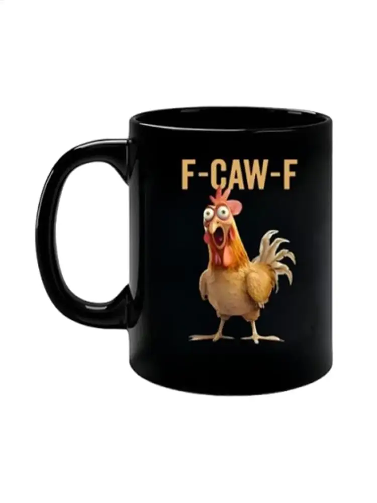 Tasse à café en céramique drôle f-caw-f poulet FCAWF tasse à café tasses ferme thème tasse Animal tasse à thé cadeau de noël pour les amis