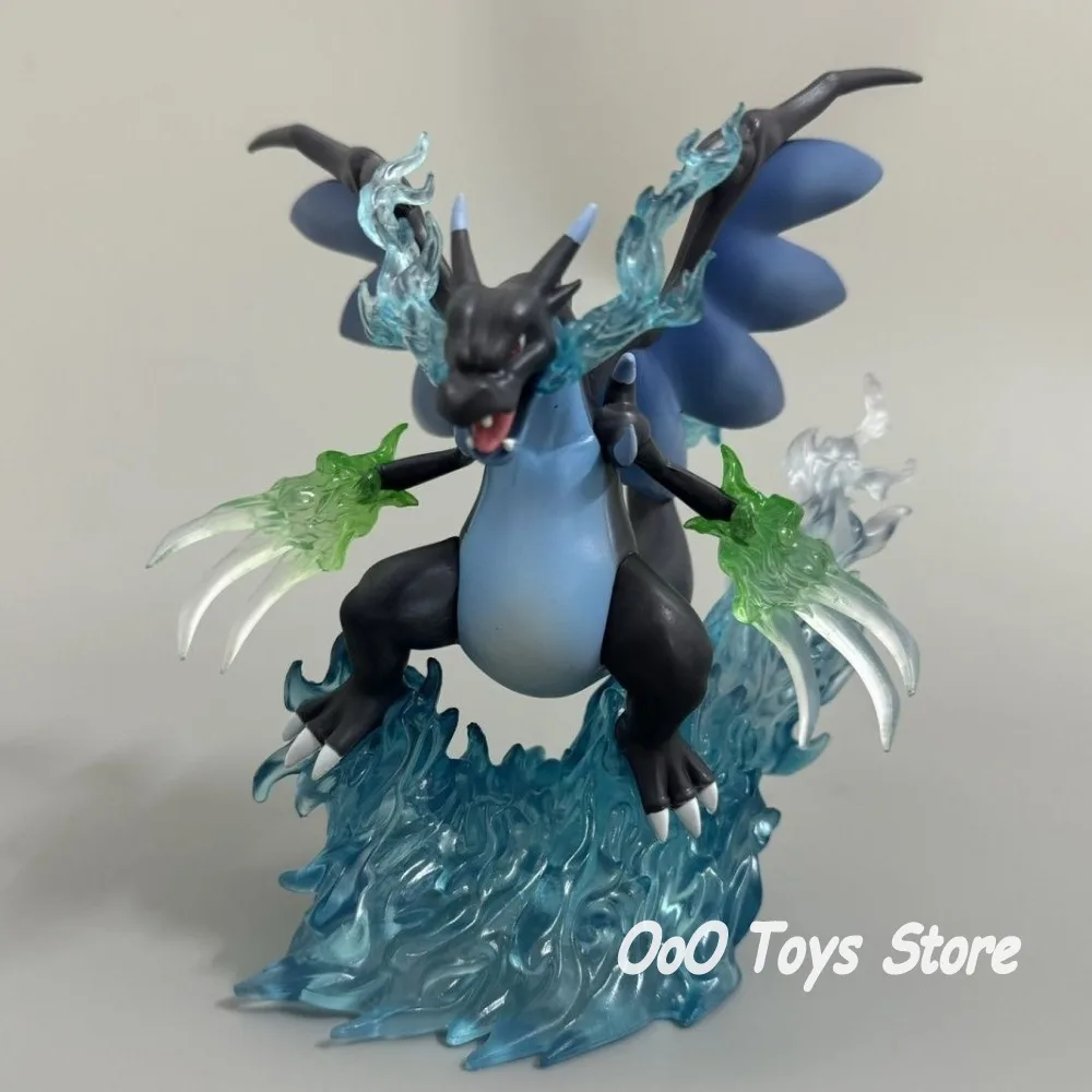 Figurine Pokemon Charizard X, Statue en Pvc, ornement de bureau, Collection, modèle de jouets, cadeaux, 18cm