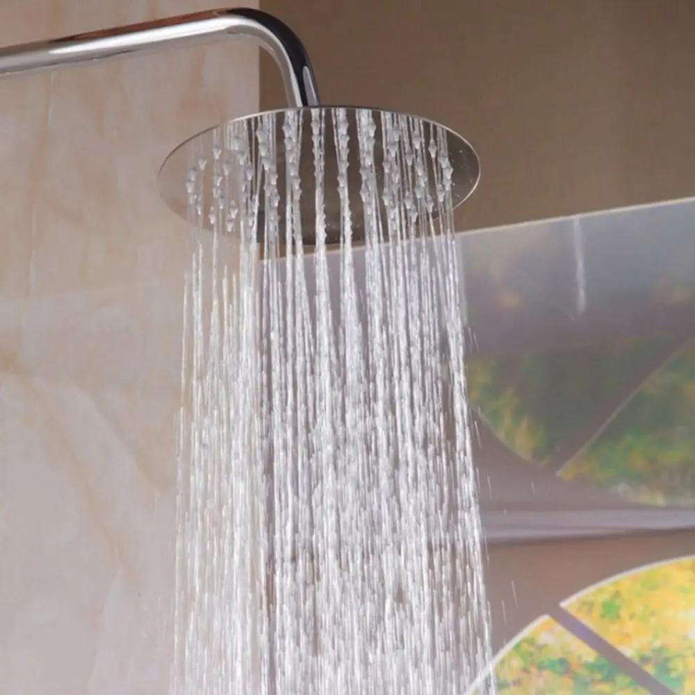 

Round Square High Pressure Waterfall Ultra-Thin Wall Mounted Top Sprayer Bathroom Accessories Showerhead Rainfall