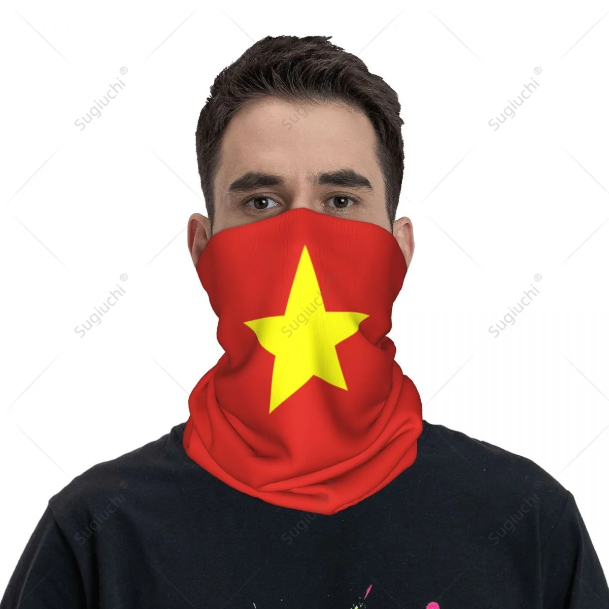 Unisex Vietnam Flag Neckerchief Scarf Neck Face Mask Scarves Neck Warmer Seamless Bandana Headwear Cycling Hiking