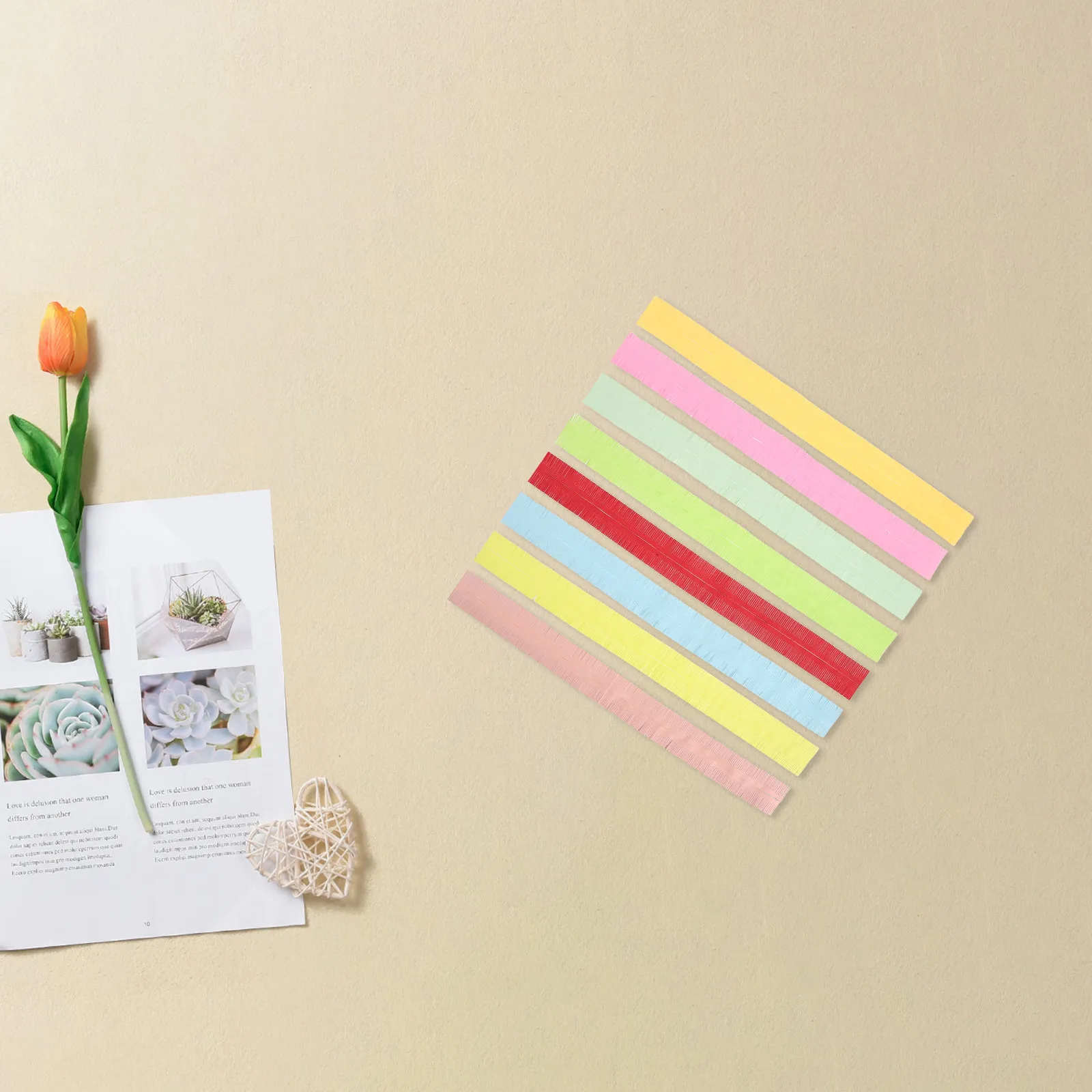 108Pcs Handcrafted Paper Quilling Strips Colorful Petal DIY Art Supplies for Floral Craft Projects Home Decor Paper Quilling