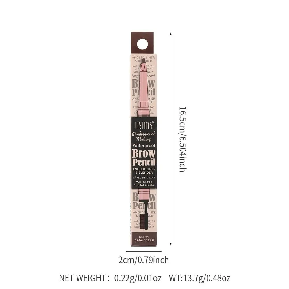 눈썹 브러시 포함 더블 헤드 눈썹 연필, 방수 땀 방지, 눈썹 브러시 틴트 마이크로 조각, 퇴색하기 쉬움