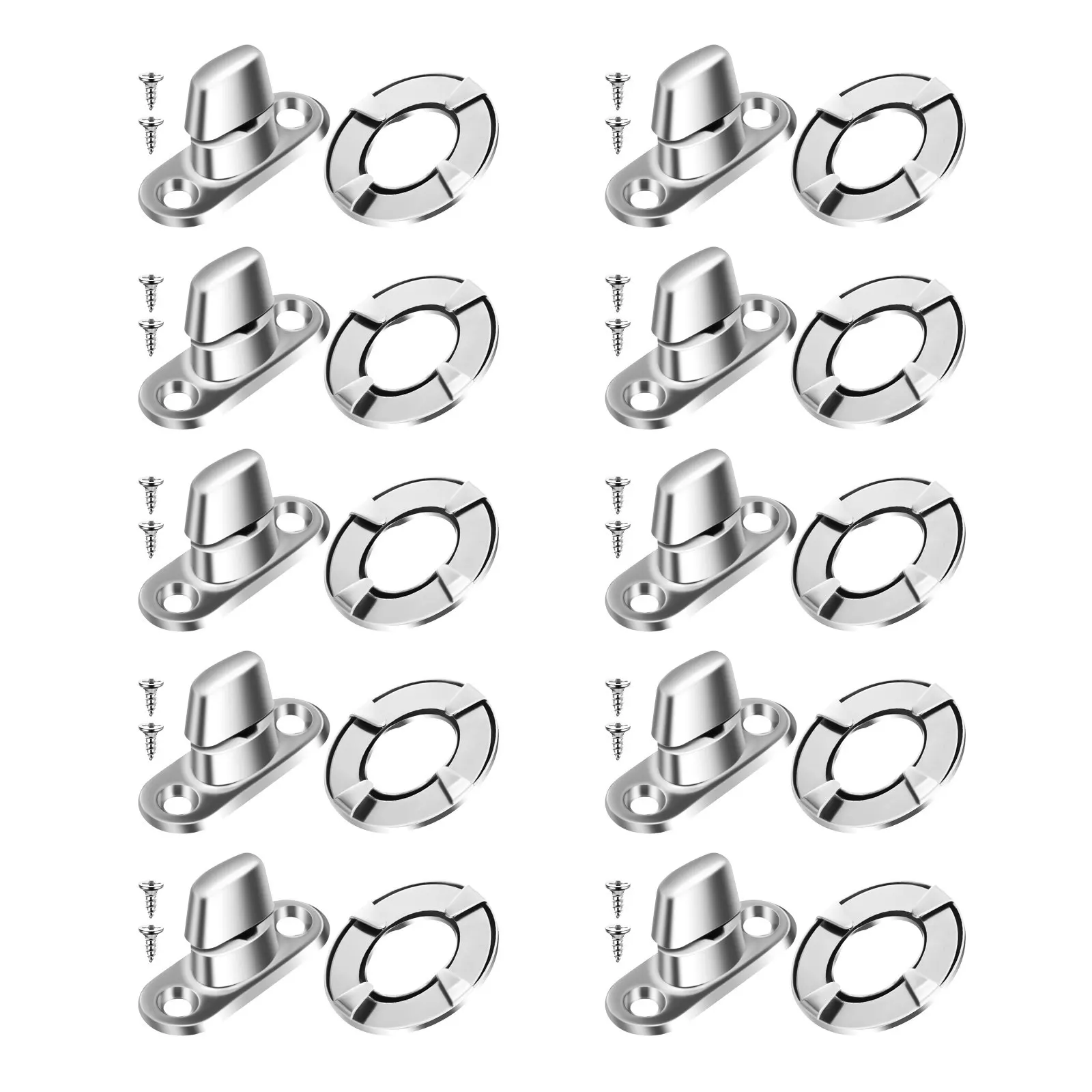 

10Sets Canvas Marine Fastener Turn Snap Button Eyelet Stud Mounting Screws for Sailboats Rv Caravan Fabric Snap Button Fastener