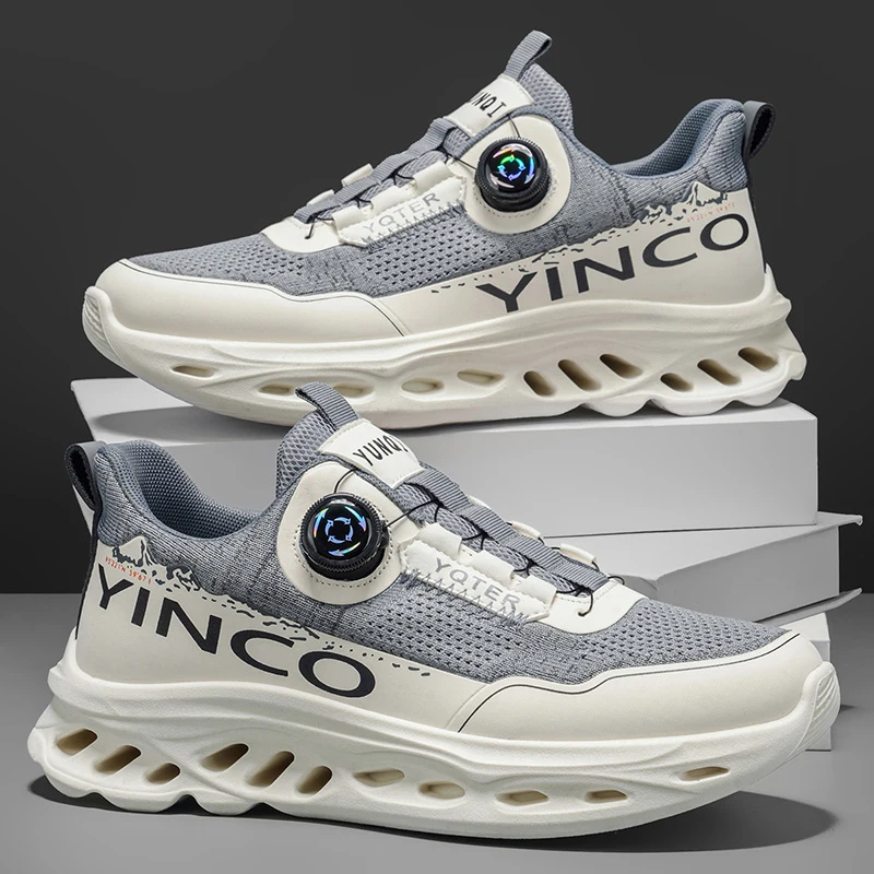 

Повседневные спортивные кроссовки на толстой подошве, увеличивающие рост, с технологией амортизации в градиентной подошве, дышащей сетчатой поверхностью, без подкладки.