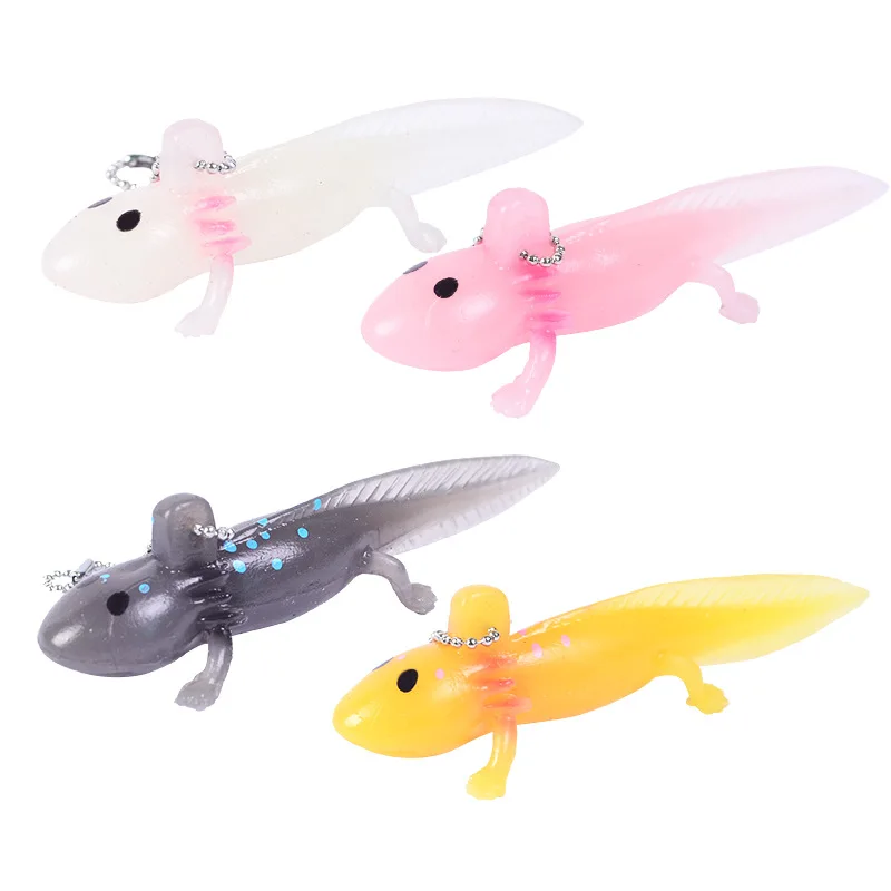 

Novelty Salamander Kawaii Doll Fish Squeeze Catapult Fingertip Toy TPR Mini Kids Stress Relief Fun Keychain Pendant Craft Gifts