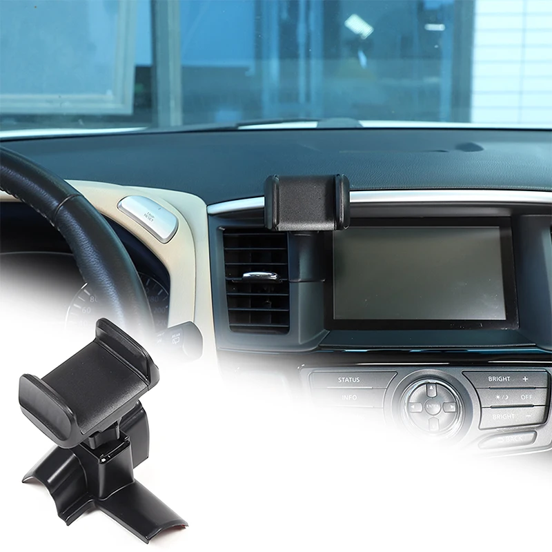 Phone Holder Navigation Screen Left Mount Phone Bracket GPS Support Interior Car Accessories For Nissan Pathfinder R52 2013-2018