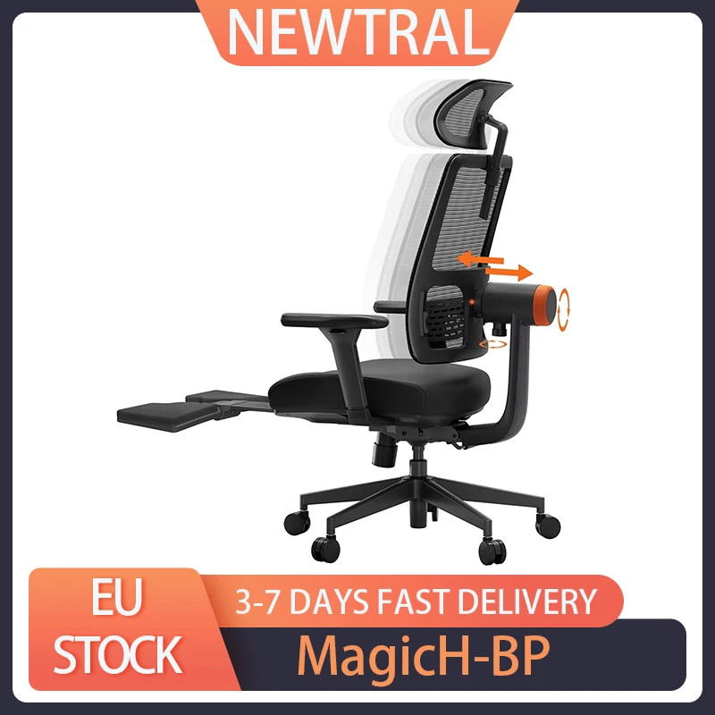 NEWTRAL MagicH-BP Ergonomic Chair with Footrest, Auto-Following Backrest, Adaptive Lower Back Support, Tailored Ergonomic Chair