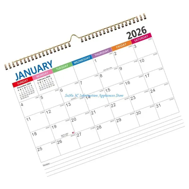 

Настенный дизайн на 2026 год, художественный календарь, устойчивый к разрыву, ясный календарь с датами