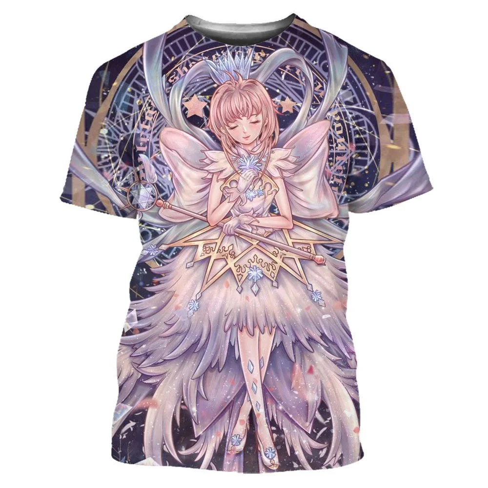 Card Captor Sakura Kero Poker 3D Print Men Women Unisex T-Shirt Summer Oversized T Shirts Casual Fashion Magic Grils Clothes