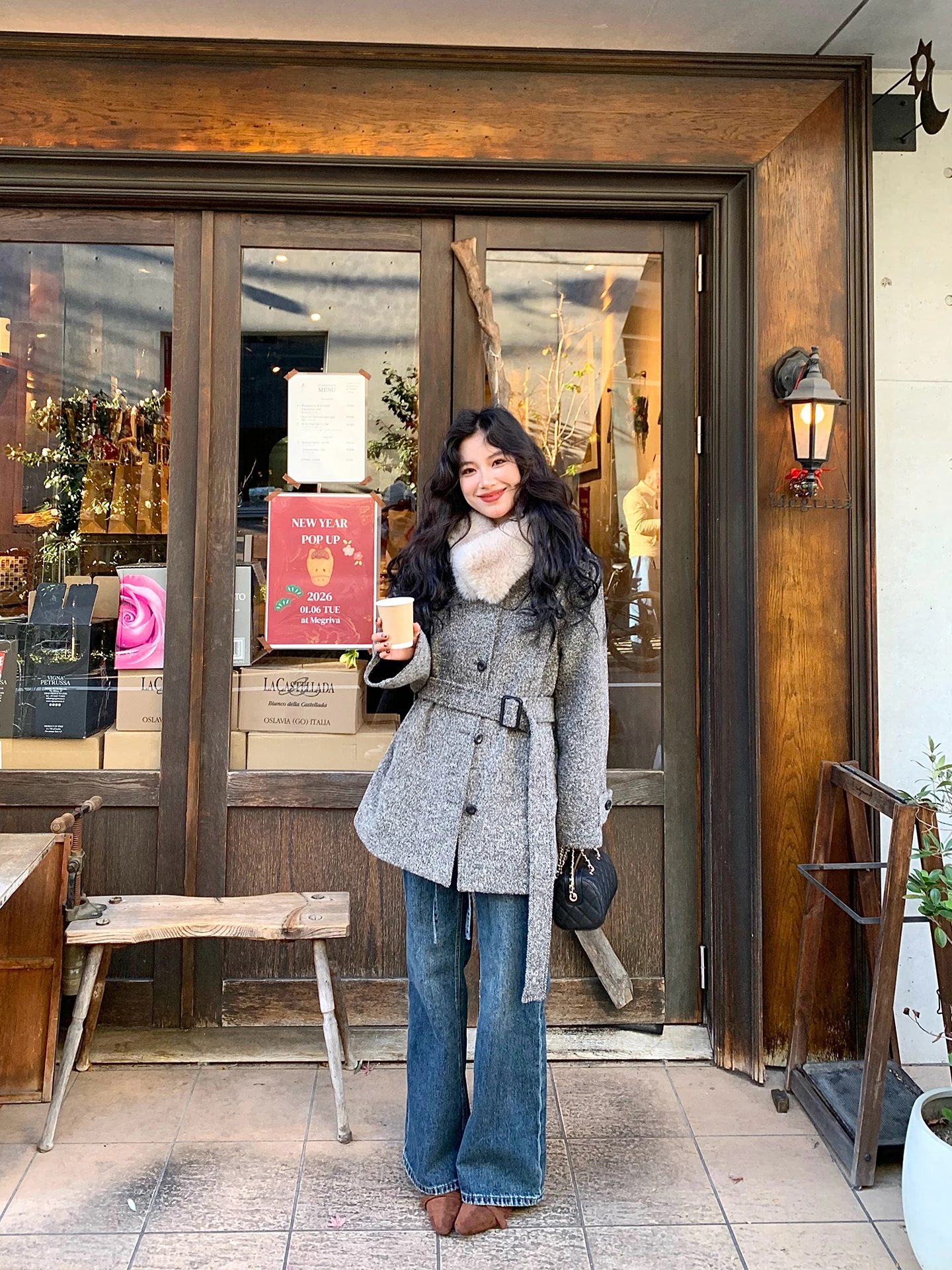 

High Waist Straight Leg Jeans Vintage Waed Blue Detachable Belt Women's Casual Sle Winter Spring Seasonal High Waist Jeans